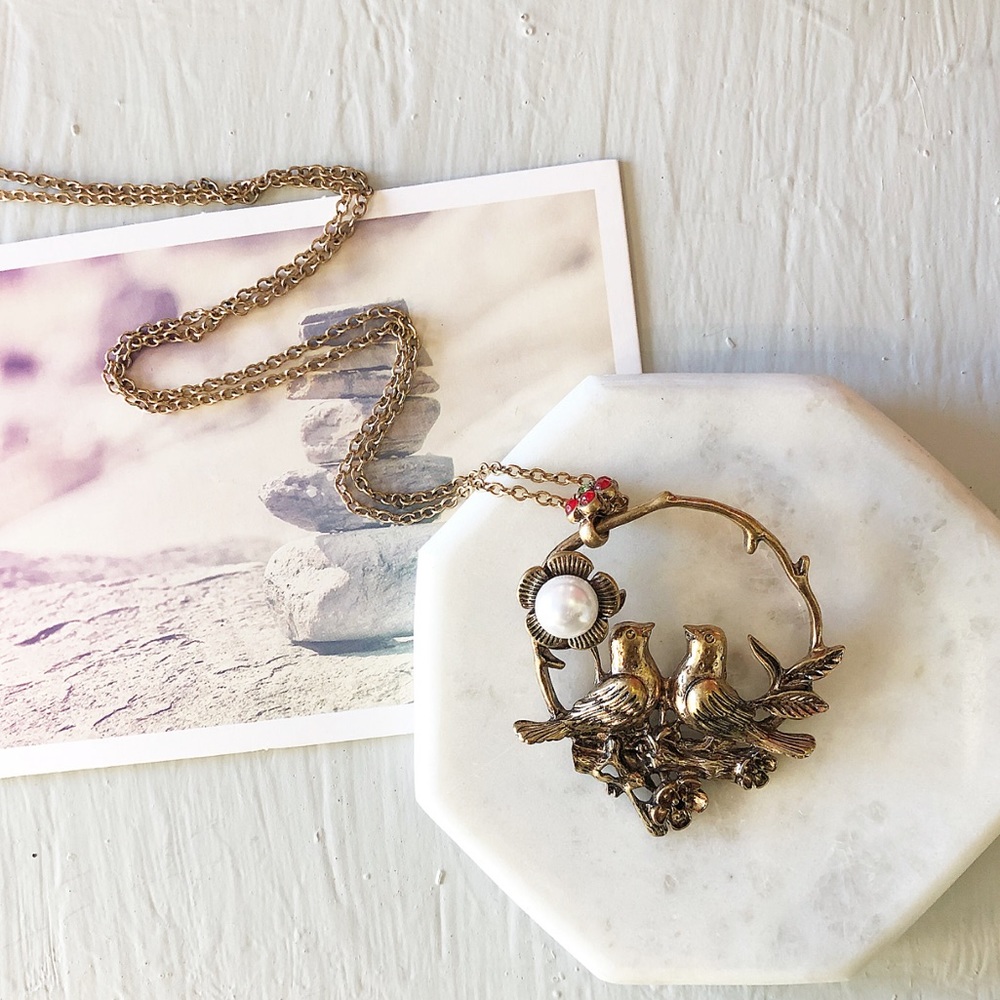 Vintage Bird Pendant Necklace - Picture 3 of 8